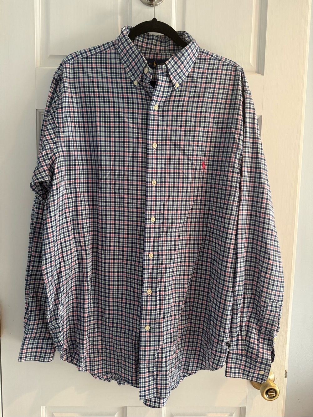 Polo Ralph Lauren Men's Plaid Button-Down Long Sleeve Shirt Size Large Tall